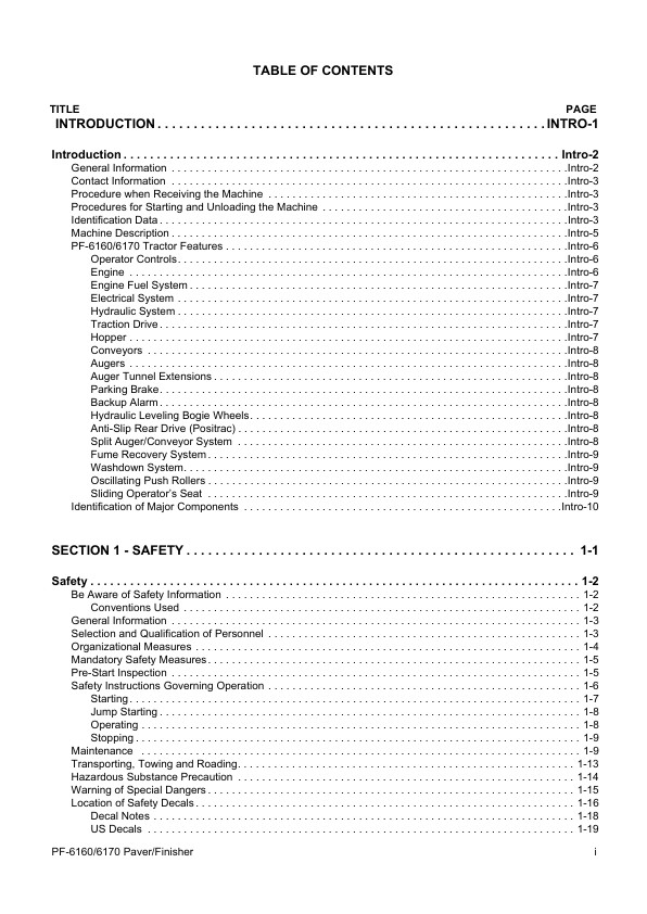 Volvo 6160 6170 Paver Operators Manual VOE21A1004272H - Image 2