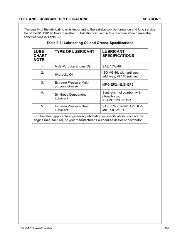 Volvo 6160 6170 Paver Operators Manual VOE21A1004272H - Image 13