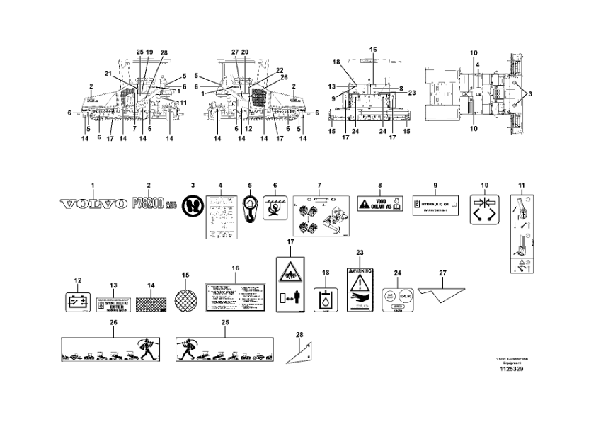 Volvo ABG7820 P7820D Tracked Paver Parts Catalog SN 7200000-725000 20051567C - Image 10