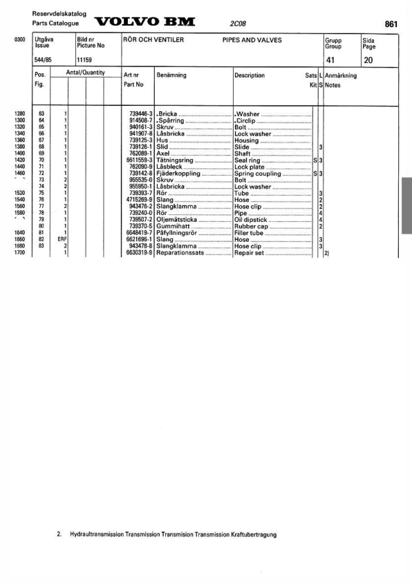 Volvo BM 861 Articulated Dump Truck Parts Catalog 6316697230 - Image 11