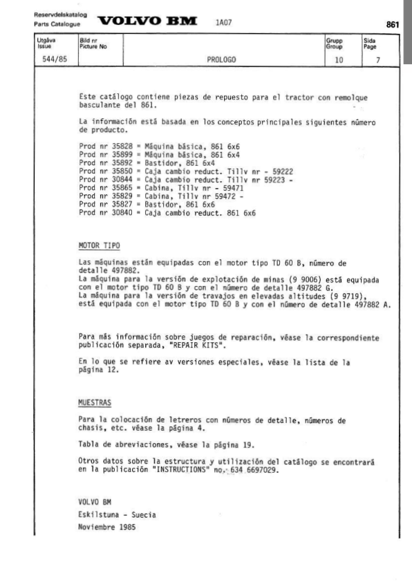 Volvo BM 861 Articulated Dump Truck Parts Catalog 6316697230 - Image 9