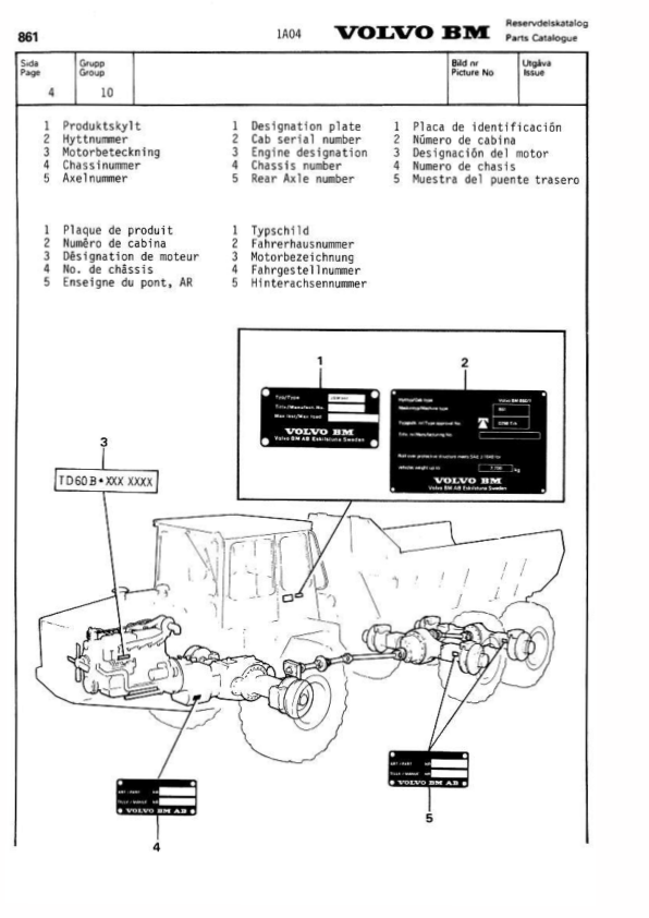 Volvo BM 861 Articulated Dump Truck Parts Catalog 6316697230 - Image 6