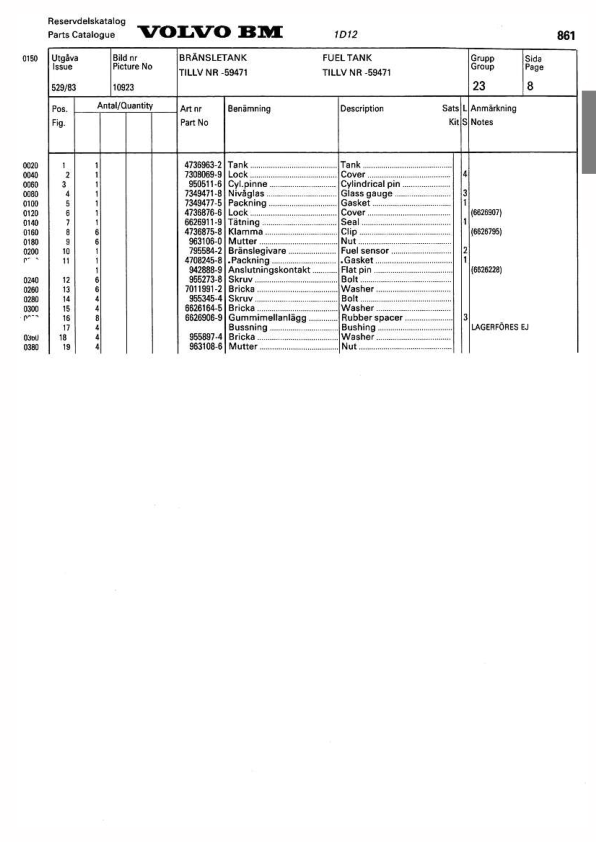 Volvo BM 861 Articulated Dump Truck Parts Catalog 6316697230 - Image 18