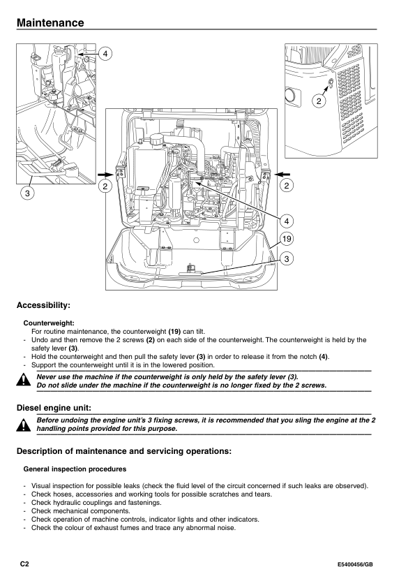 Volvo EC15 Type 265 XR Excavator Operators Manual E5400456GB - Image 12