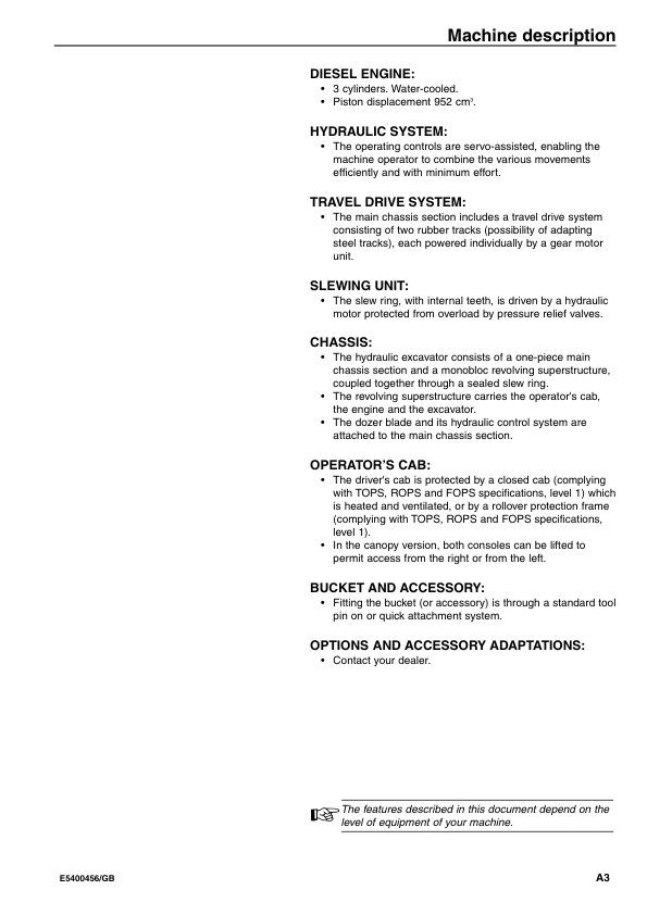 Volvo EC15 Type 265 XR Excavator Operators Manual E5400456GB - Image 6