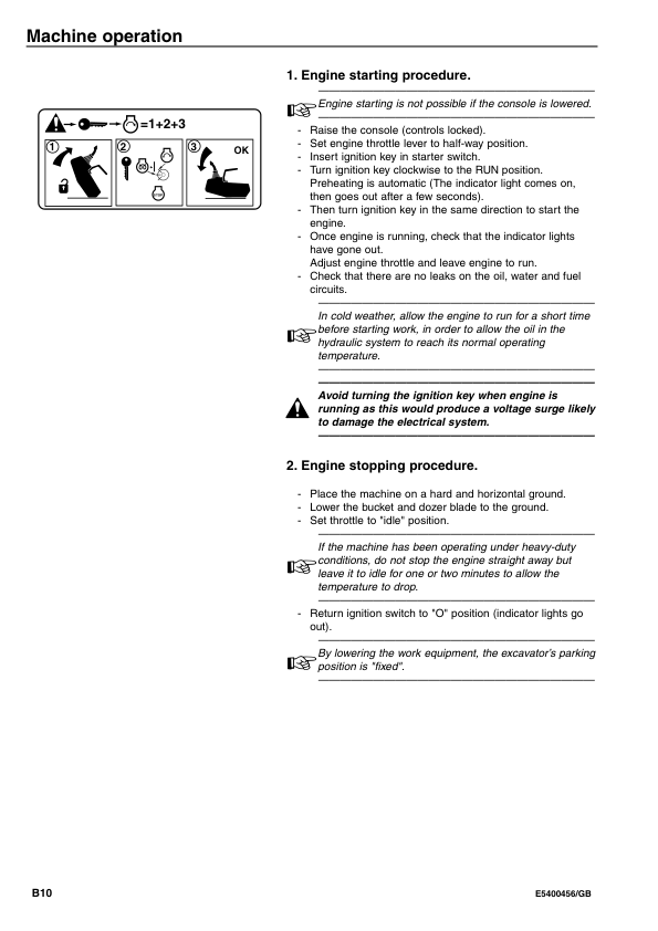 Volvo EC15 Type 265 XR Excavator Operators Manual E5400456GB - Image 11