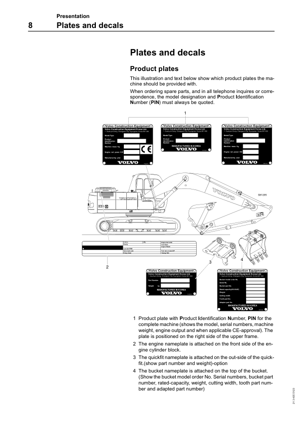Volvo EC150 Excavator Operators Manual 2134355123 - Image 8