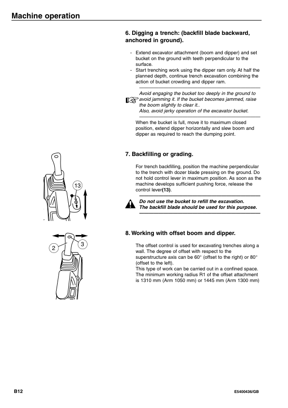 Volvo EC20 Type 263 XT XTV Excavator Operators Manual E5400436GB - Image 13