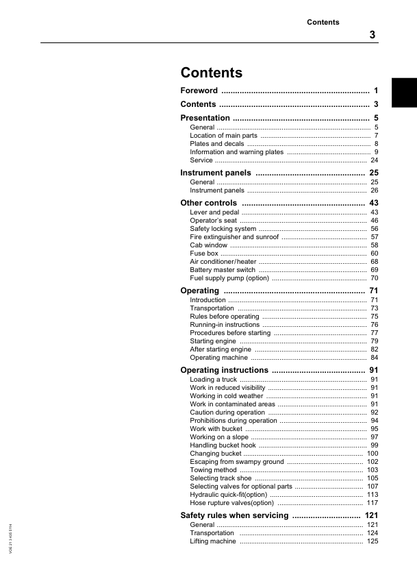 Volvo EC210 Excavator Operators Manual VOE2134355114H - Image 5