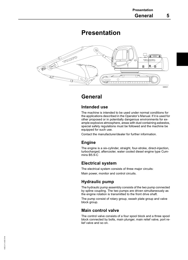 Volvo EC210 Excavator Operators Manual VOE2134355114H - Image 6