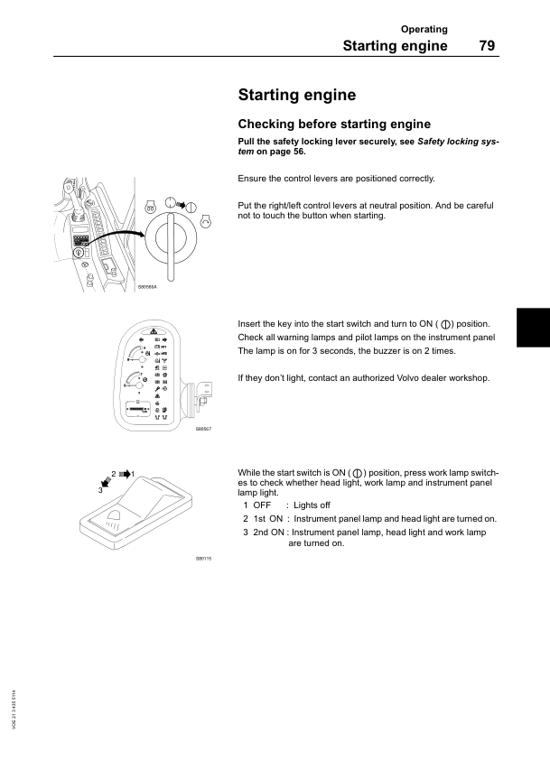 Volvo EC210 Excavator Operators Manual VOE2134355114H - Image 16