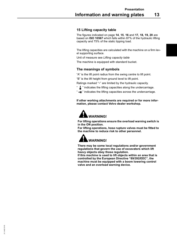Volvo EC240 Excavator Operators Manual 2134355115 - Image 11