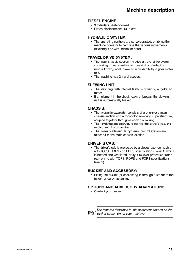 Volvo EC25 Type 281 Excavator Operators Manual E5400522GB - Image 7