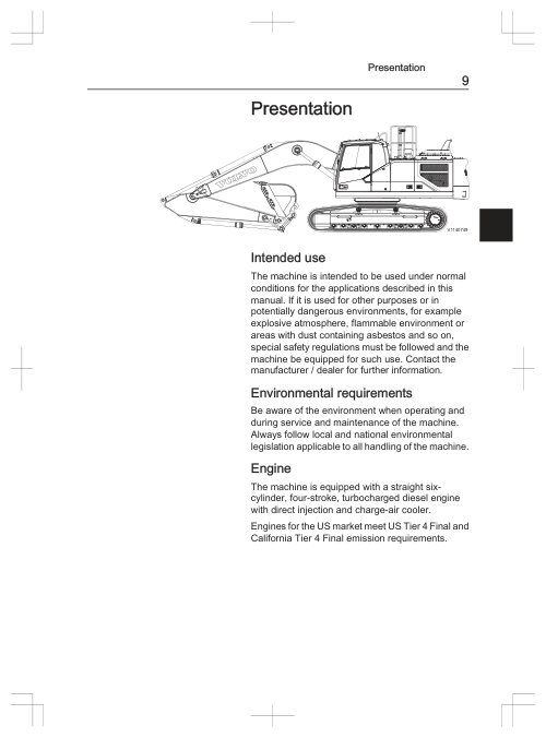 Volvo EC250E Excavator Operators Manual 20036747A - Image 3