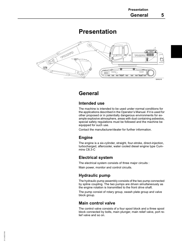 Volvo EC290 Excavator Operators Manual 2134355118 - Image 6