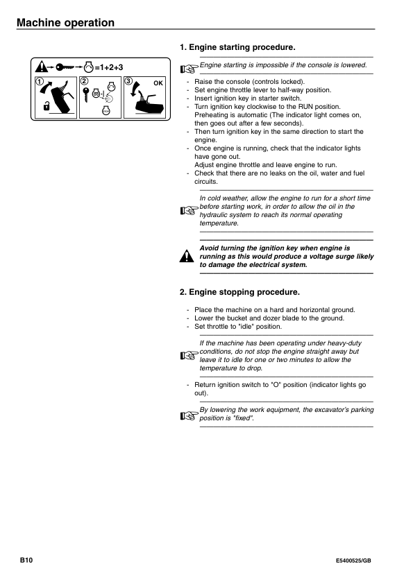 Volvo EC30 Type 282 Excavator Operators Manual E5400525GB - Image 12