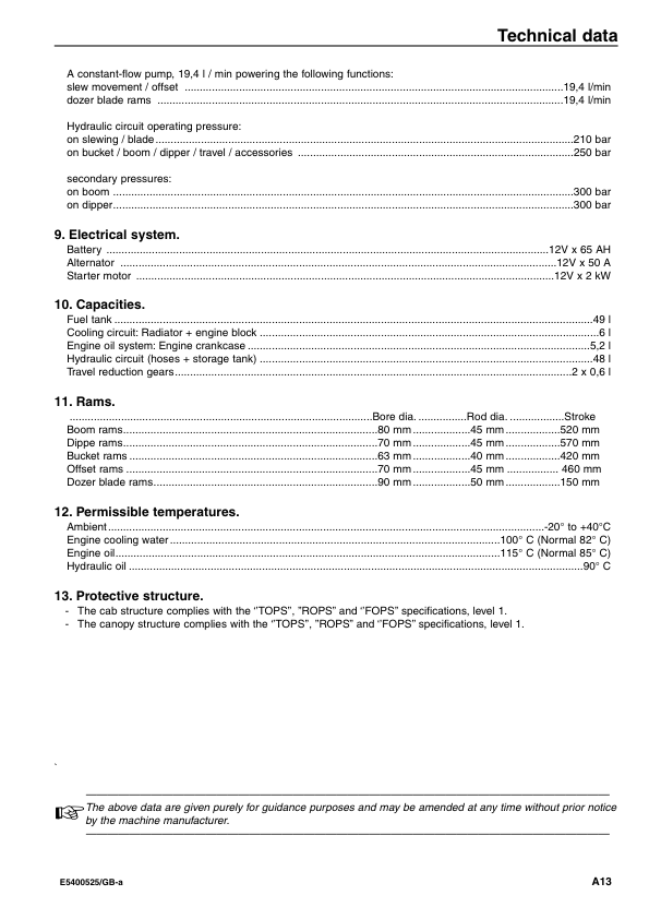 Volvo EC30 Type 282 Excavator Operators Manual E5400525GB - Image 10