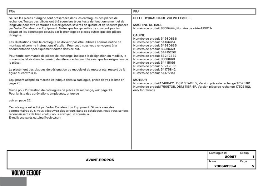 Volvo EC300F Excavator Parts Catalog SN 410011 and UP 20064359A - Image 6