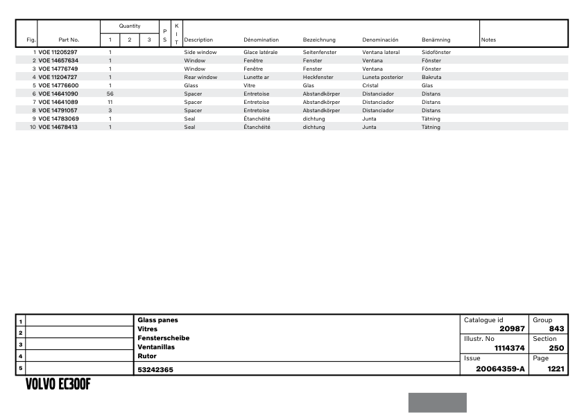 Volvo EC300F Excavator Parts Catalog SN 410011 and UP 20064359A - Image 9