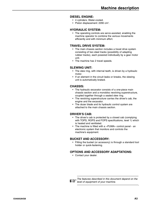 Volvo EC45 Type 284 Excavator Operators Manual E5400529GB - Image 6