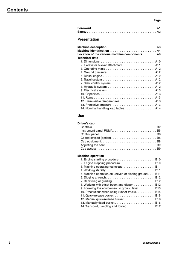 Volvo EC45 Type 284 Excavator Operators Manual E5400529GB - Image 3