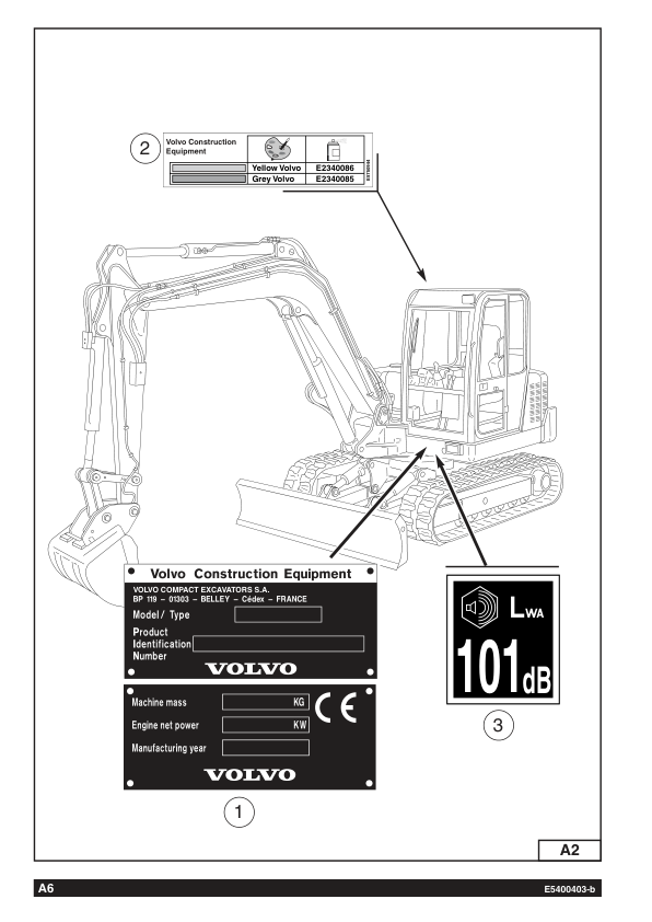 Volvo EC70 Type 233 Excavator Operators Maual VOE2144400013h - Image 3