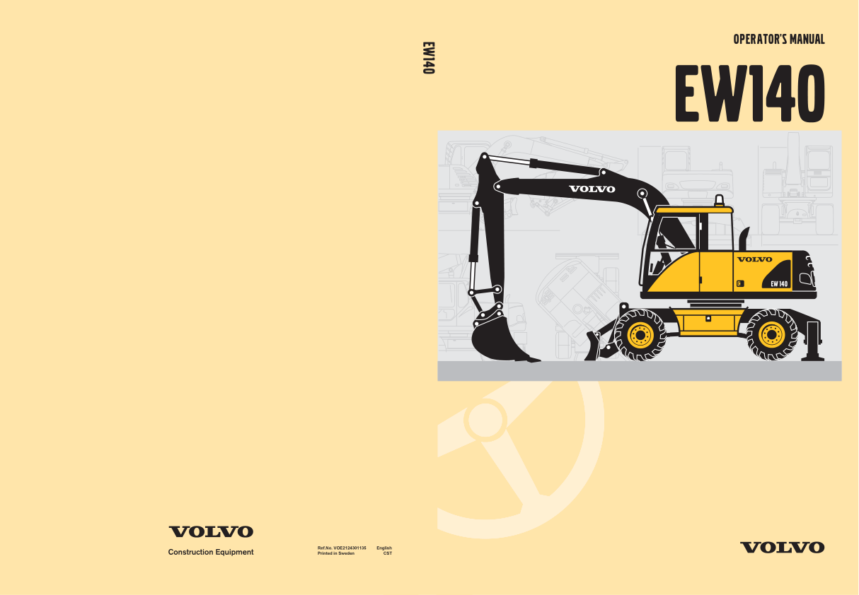 Volvo EW140 Excavator Operators Manual - Image 2