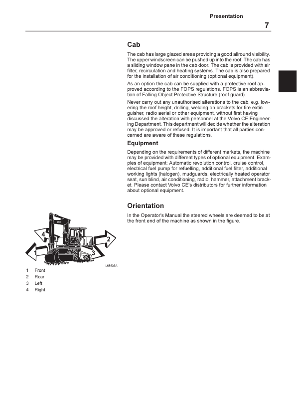 Volvo EW140 Excavator Operators Manual - Image 8