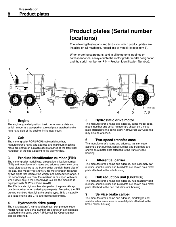 Volvo G60 G66 G80 G86 Grader Operators Manual SN 201112 21161 and UP - Image 10