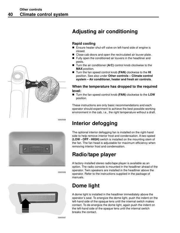 Volvo G60 G66 G80 G86 Grader Operators Manual SN 201112 21161 and UP - Image 14