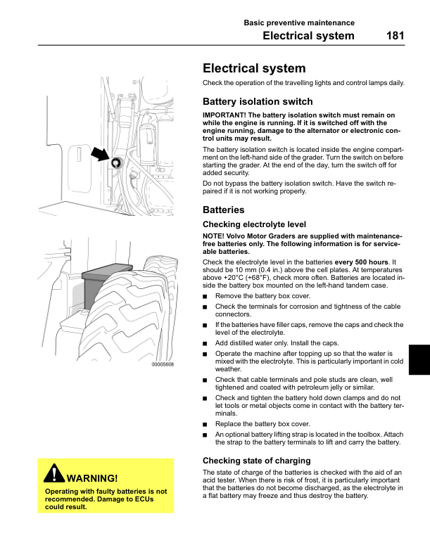 Volvo G700B Grader Operators Manual VOE2114344013H - Image 14