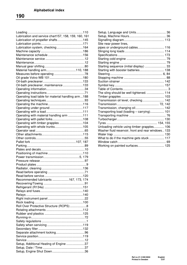 Volvo L70D Wheel Loader Operators Manual 2126696694 - Image 12