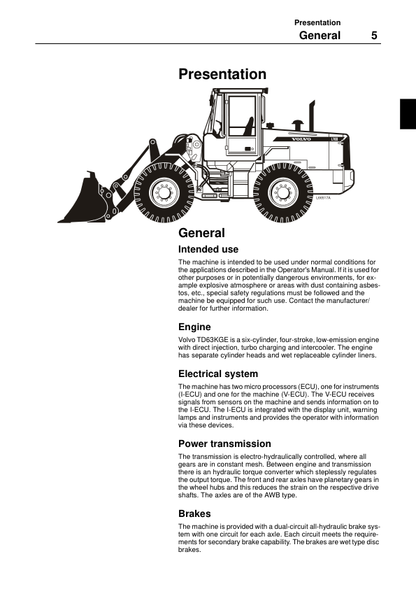 Volvo L70D Wheel Loader Operators Manual 2126696694 - Image 5