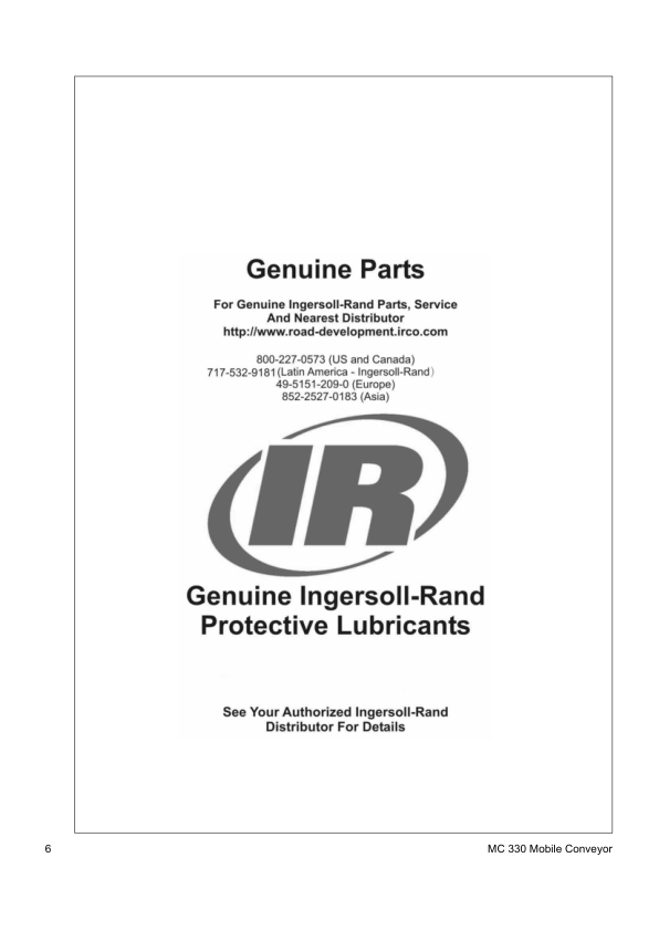 Volvo MC330 Mobile Conveyor Operators Manual SN 183686 and UP VOE21A1004811h - Image 9