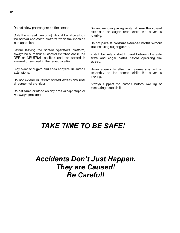 Volvo OMNI IIIA Screed Operators Manual - Image 8