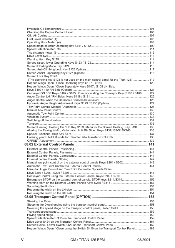 Volvo Titan 125 EPM Tracked Paver Operators Manual SN 16112-17654 - Image 7