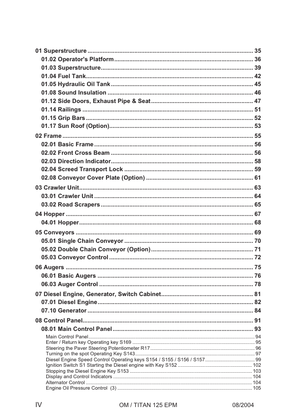 Volvo Titan 125 EPM Tracked Paver Operators Manual SN 16112-17654 - Image 6