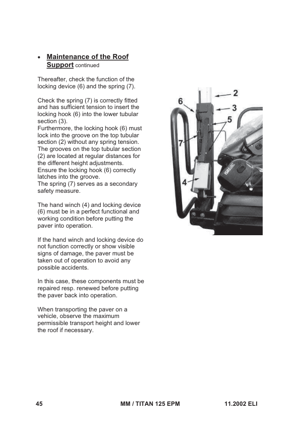 Volvo Titan 125 EPM Tracked Paver Operators Manual SN 16112-17654 - Image 13