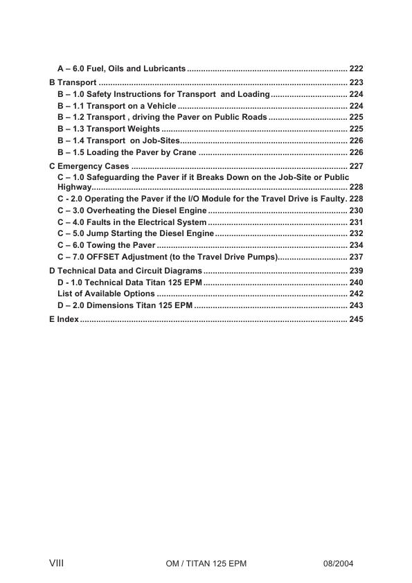 Volvo Titan 125 EPM Tracked Paver Operators Manual SN 16112-17654 - Image 3