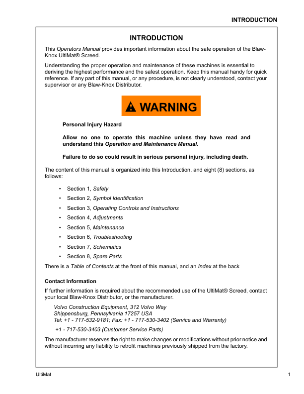 Volvo Ultimat Screed Operators Manual - Image 7