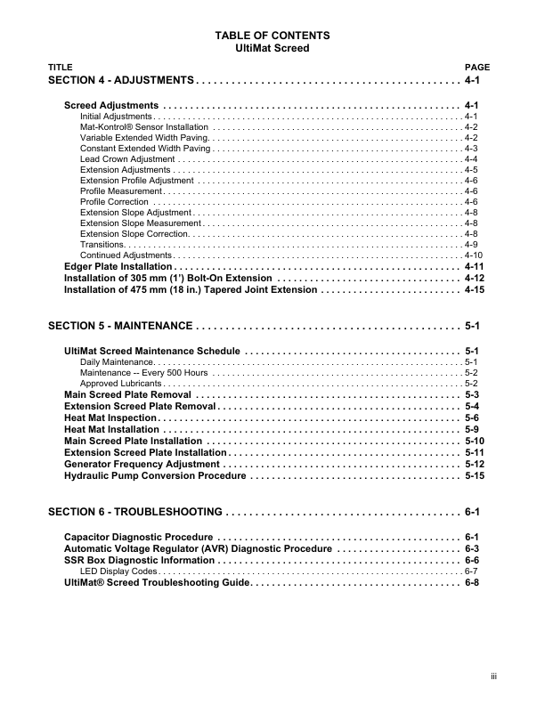 Volvo Ultimat Screed Operators Manual - Image 6