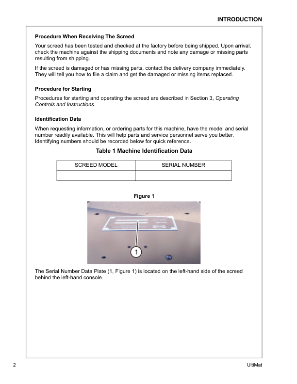 Volvo Ultimat Screed Operators Manual - Image 8