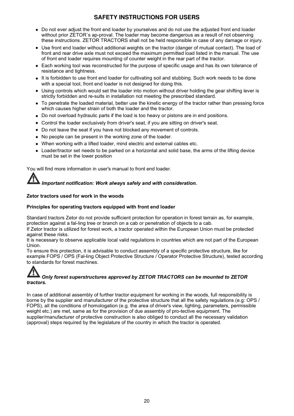Zetor Crystal Tractor Operators Manual 01-2015 - Image 15