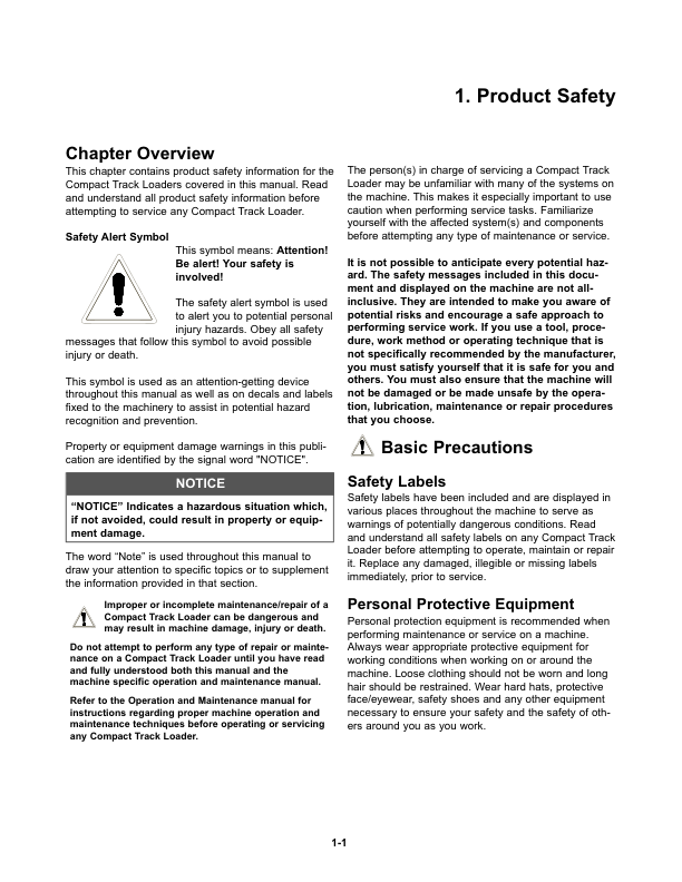 asv RT-135 Max Compact Track Loader Service Manual - Image 7