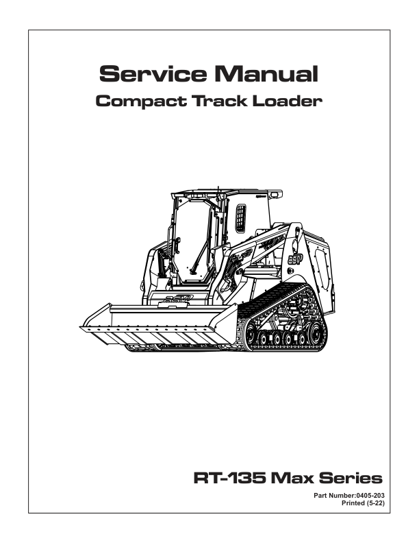 asv RT-135 Max Compact Track Loader Service Manual - Image 2