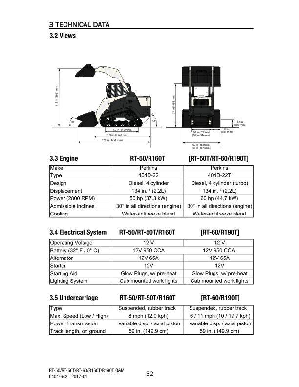 asv RT-50 RT-50T RT-60 R160T R190T Rubber Track Loader Operation and Maintenance Manual - Image 12