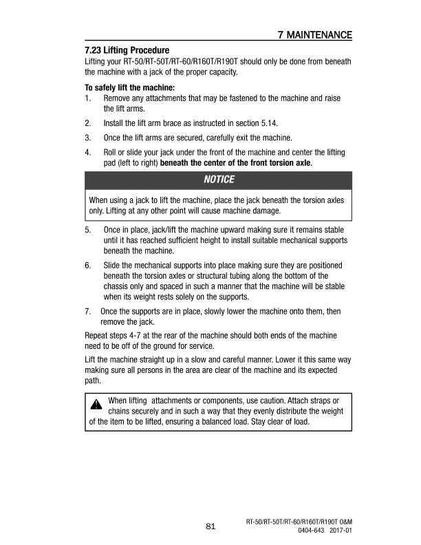 asv RT-50 RT-50T RT-60 R160T R190T Rubber Track Loader Operation and Maintenance Manual - Image 14