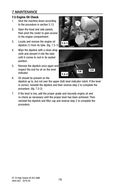 asv VT-70 High Out Rubber Truck Loader Operation and Maintenance Manual - Image 15