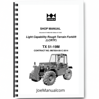 TEREX TX 51-19M Rough Terrain Forklift Shop Service Manual Printed Book