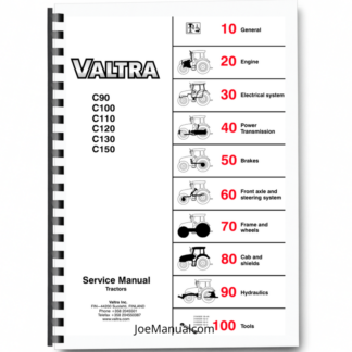 Valtra C90 C100 C110 C120 C130 C150 Tractor Service Manual Printed Book